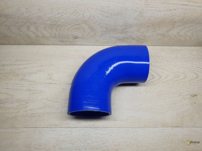 Патрубок силиконовый, 90° 70 мм blue