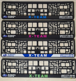 Номерная рамка PARTS WHITE/BLUE
